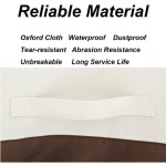 Penutup kursi taman dengan tali serut, bahan Oxford tahan air, warna krem (91.5 × 85 × 80 cm)